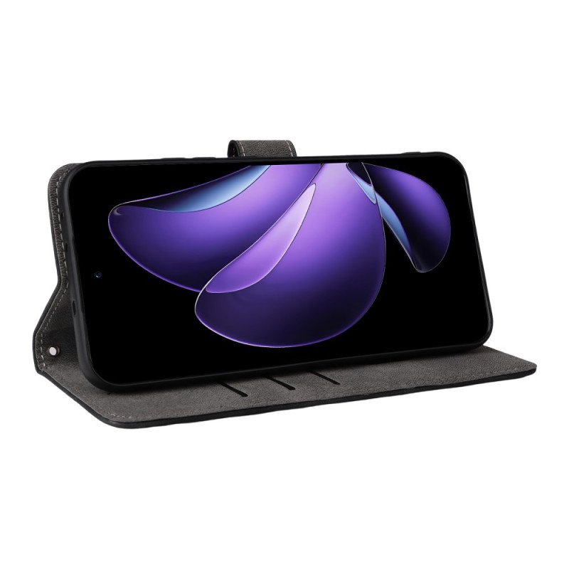 Fodral För Oppo Reno 13 5g Rfid-skyddsrem Med Mockaeffekt