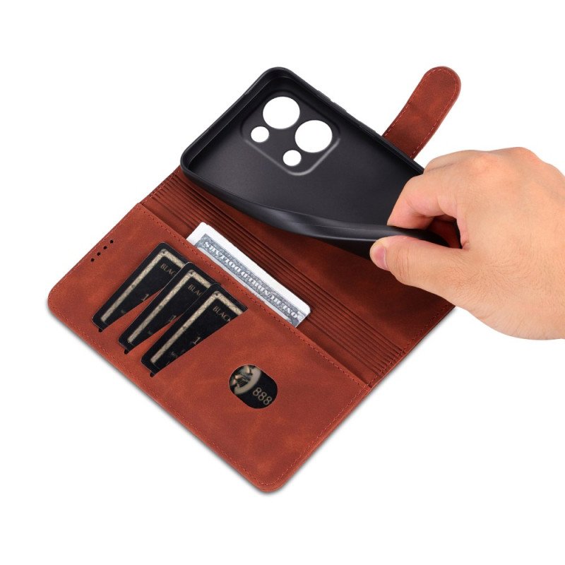 Fodral Oppo Reno 13 5g Azns Med Lädereffekt