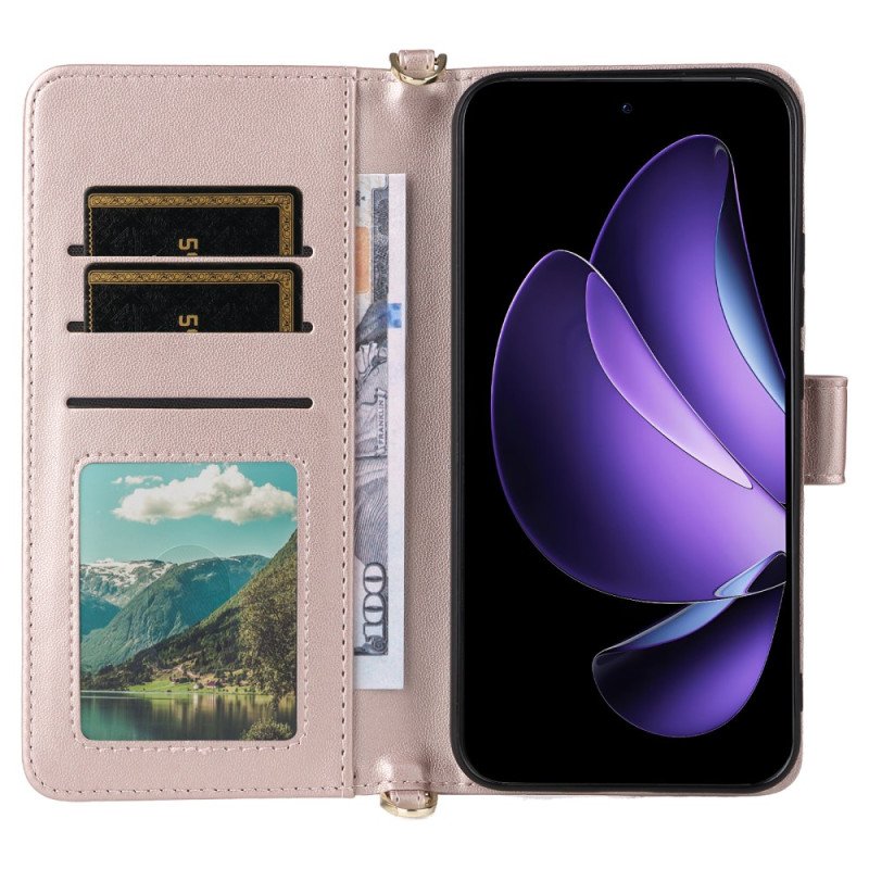 Fodral Oppo Reno 13 5g Retrodesign Med Rem Och Axelrem