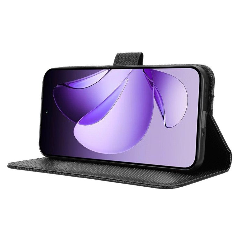 Läderfodral Oppo Reno 13 5g Telefonfodral Rem Med Prickar