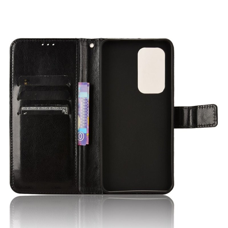 Läderfodral Vivo V40 Se 5g Telefonfodral Flashigt Konstläder Med Rem