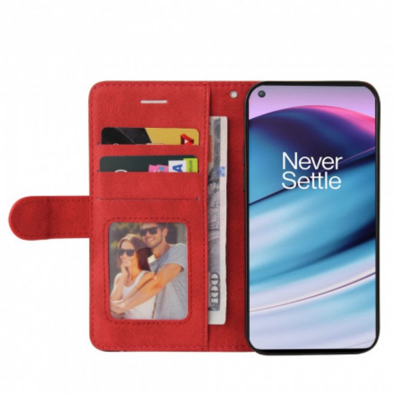 Folio-fodral OnePlus Nord CE 5G Tvåfärgad Signatur Konstläder