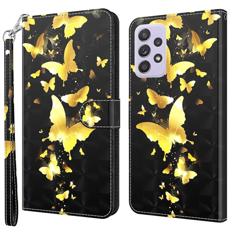 Fodral Samsung Galaxy A23 5G Med Kedjar Stringfjärilar