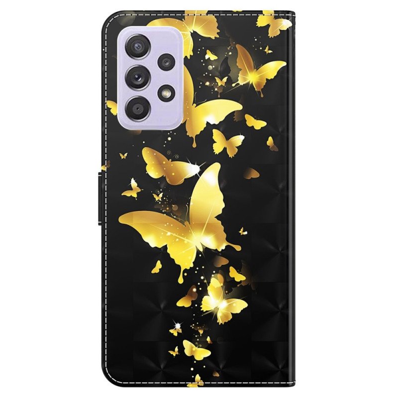 Fodral Samsung Galaxy A23 5G Med Kedjar Stringfjärilar