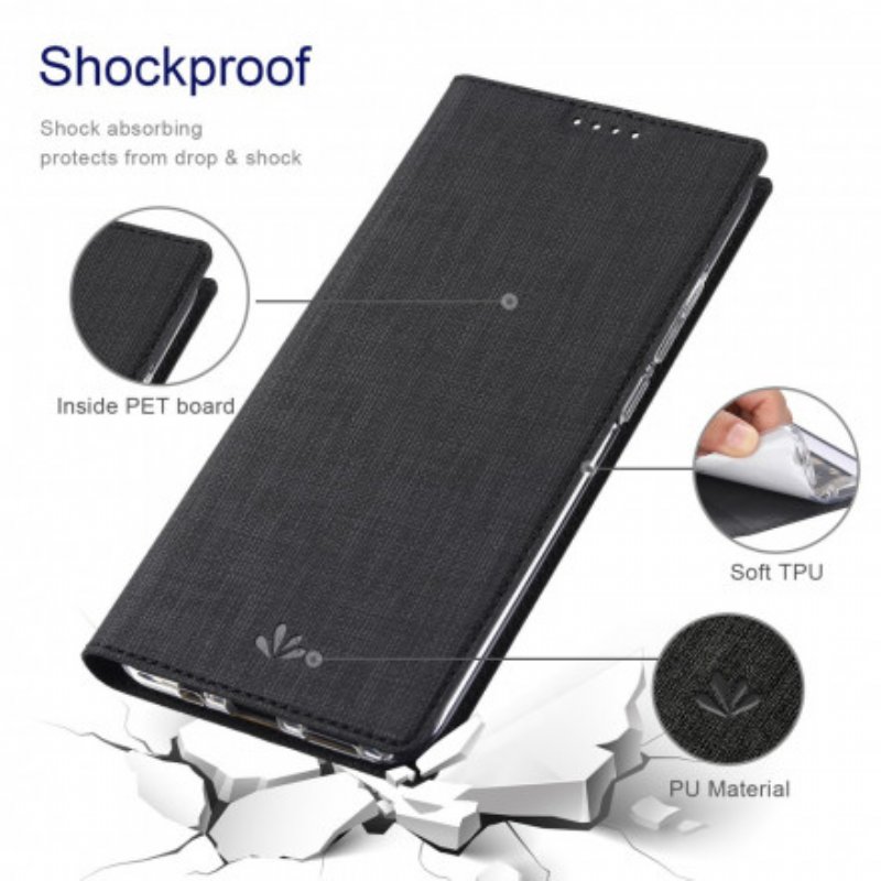Folio-fodral Samsung Galaxy A72 4G / A72 5G Läderfodral Strukturerad Vili Dmx