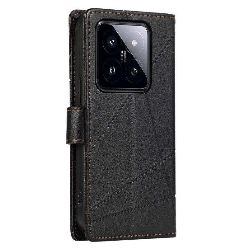 Läderfodral Xiaomi 14 Pro Telefonfodral Linor Med Rem
