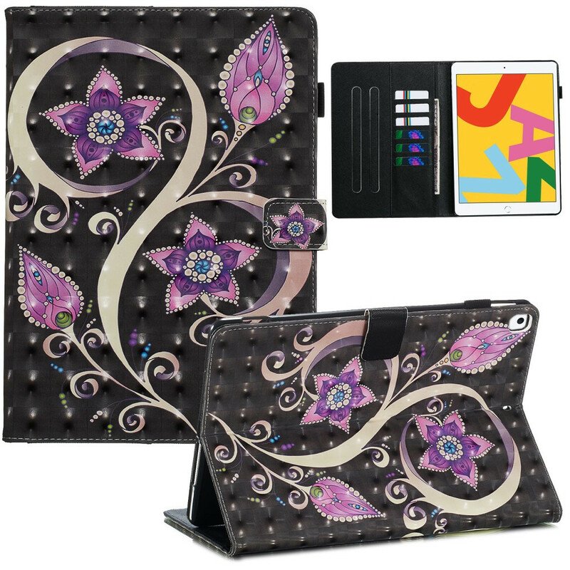 Folio-fodral iPad 10.2" (2020) (2019) Blommor
