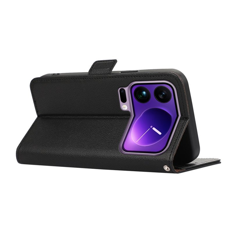 Fodral Xiaomi 17 Pro Max Litchistrukturerat Rfid-blockering