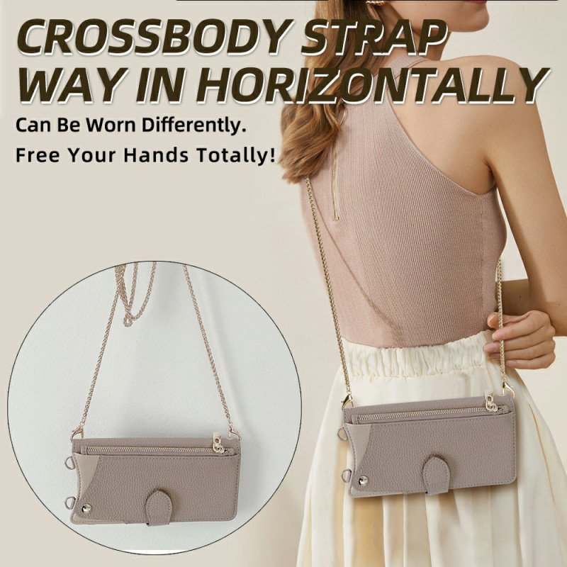 Läderfodral Xiaomi 17 Pro Max Telefonfodral Axelrem Med Kedja