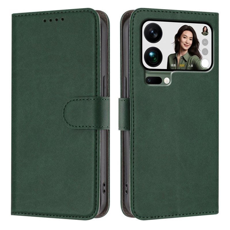 Läderfodral Xiaomi 17 Pro Max Telefonfodral Enfärgat Konstläder