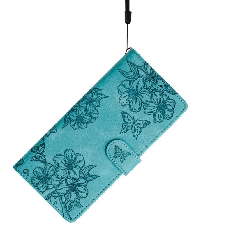 Läderfodral Xiaomi 17 Pro Max Telefonfodral Fjärils- Och Blommönster