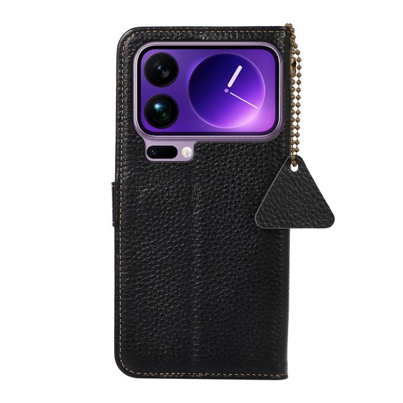 Läderfodral Xiaomi 17 Pro Max Telefonfodral Rfid-blockerande Äkta Läder