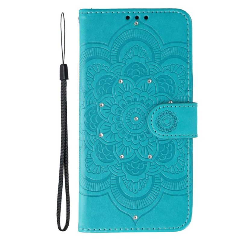 Läderskal Fodral Xiaomi 17 Pro Max Mandala Och Strass