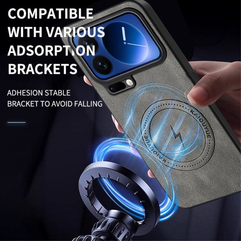 Skal Xiaomi 17 Pro Max Telefonfodral Magsafe Lädereffekt