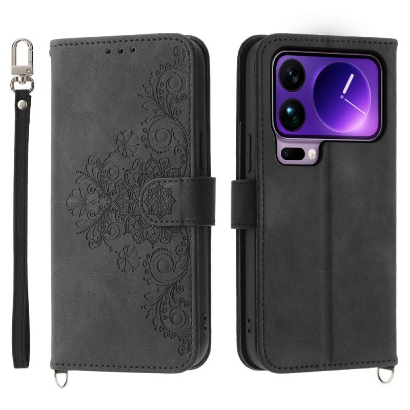 Skyddsfodral Xiaomi 17 Pro Max Spets Med Rem Och Axelrem