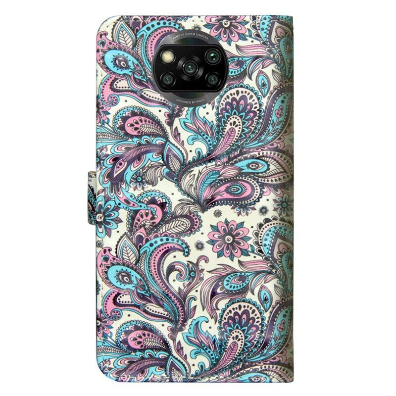Fodral Poco X3 / X3 Pro / X3 NFC Blommor Mönster