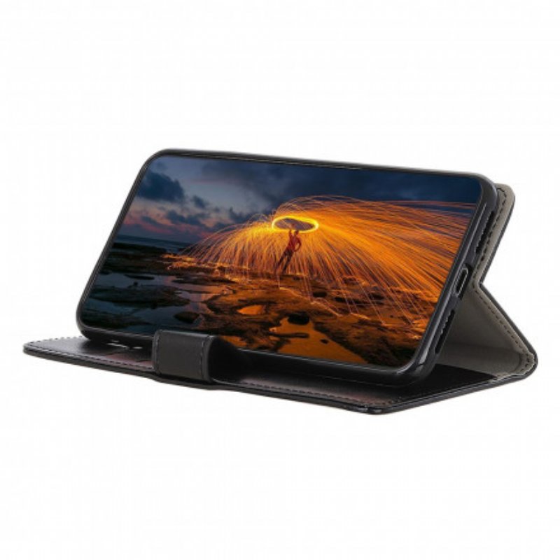 Folio-fodral Poco X3 / X3 Pro / X3 NFC Enkel Glänsande Lädereffekt