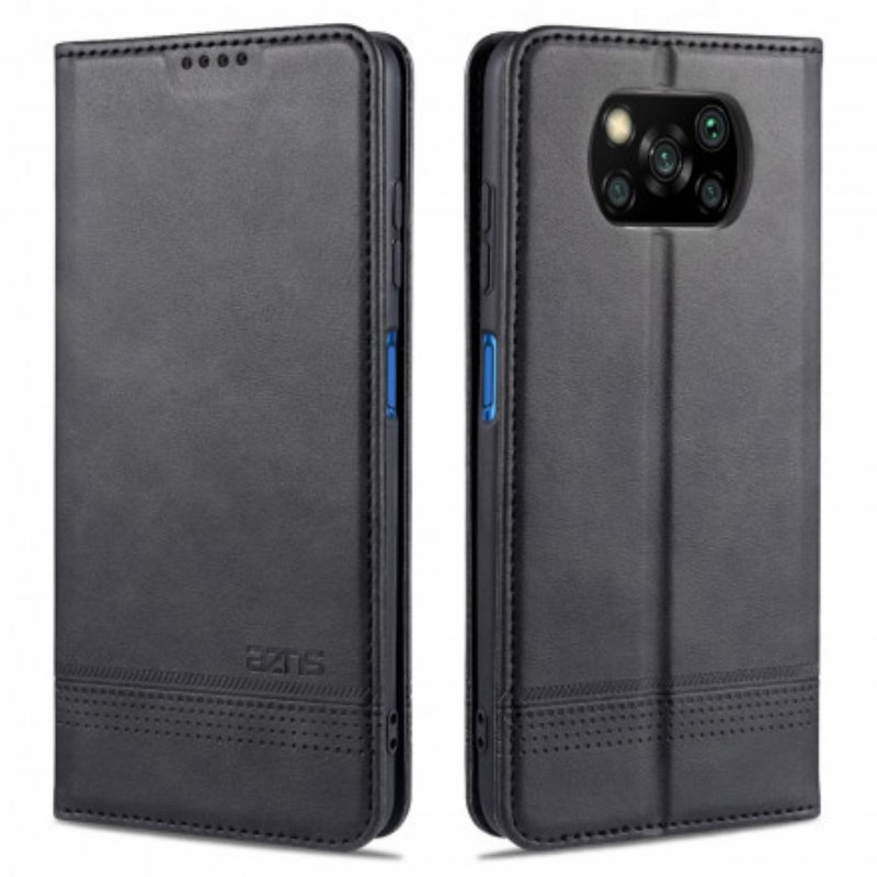 Folio-fodral Poco X3 / X3 Pro / X3 NFC Läderfodral Azns Läder Styling