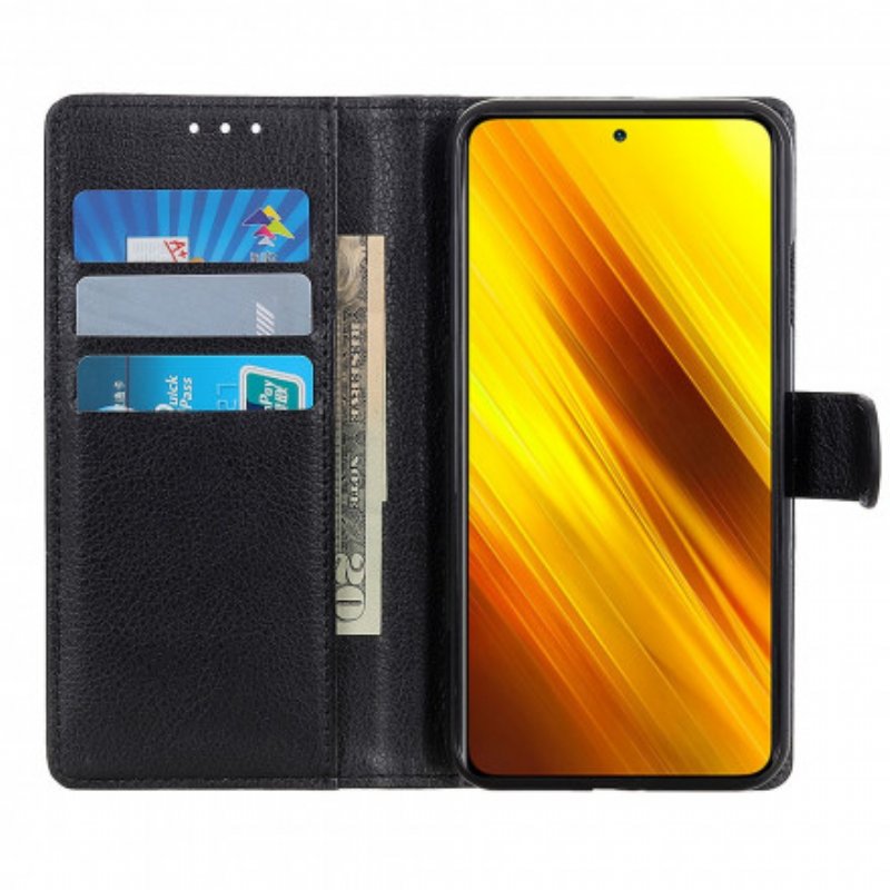 Läderfodral Poco X3 / X3 Pro / X3 NFC Litchi Konstläder