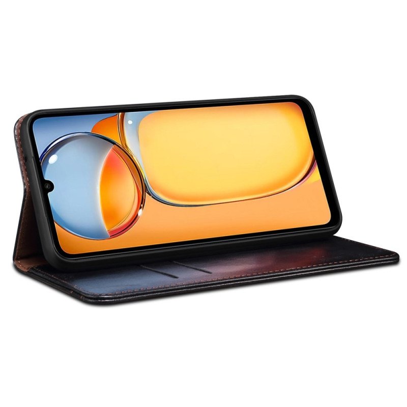 Folio-fodral Poco C65 Vaxat Konstläder