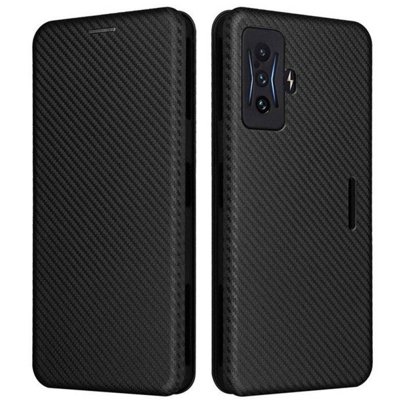 Folio-fodral Poco F4 GT Läderfodral Kolfiber
