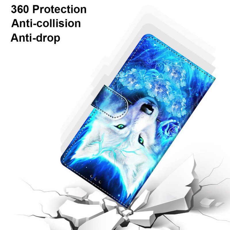 Fodral Xiaomi Redmi Note 11 Pro Plus 5G Med Kedjar Lanyard Wolf