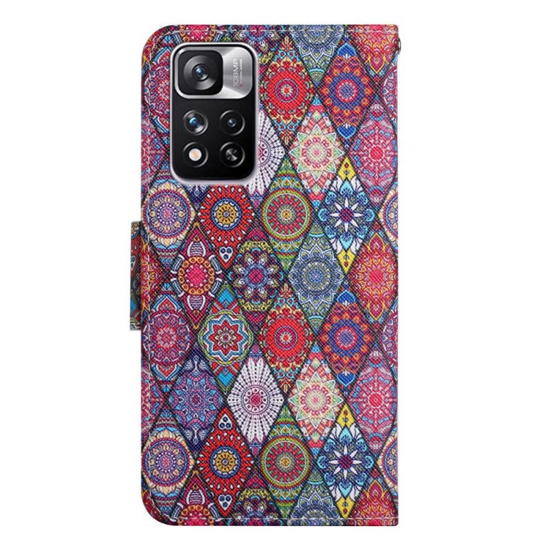 Folio-fodral Xiaomi Redmi Note 11 Pro Plus 5G Gobeläng Mönster