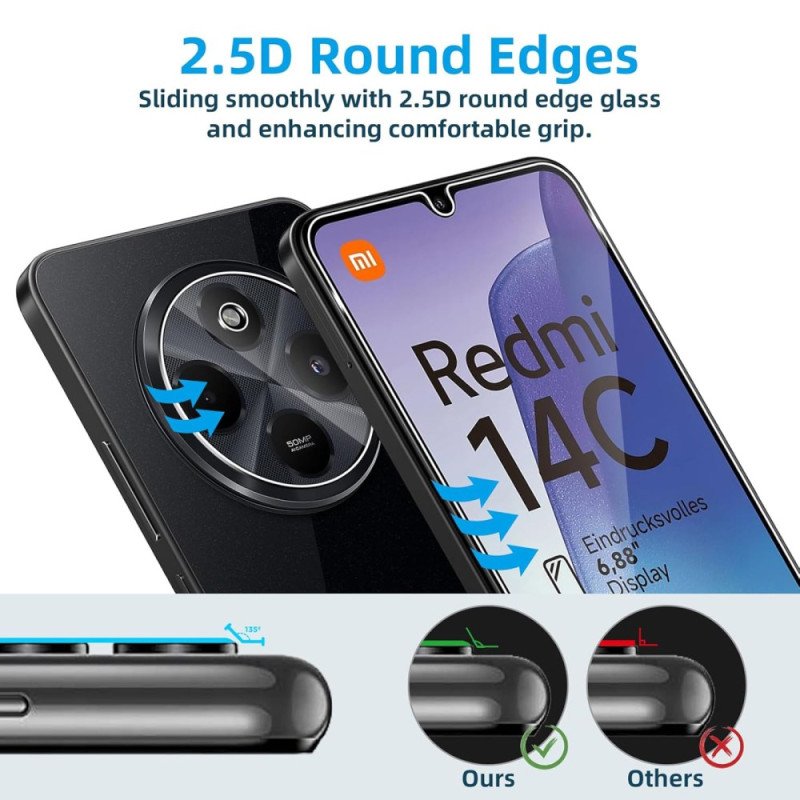 Dubbelt Härdat Glasskärm Och Kameraskydd För Xiaomi Redmi 14c / Poco C75