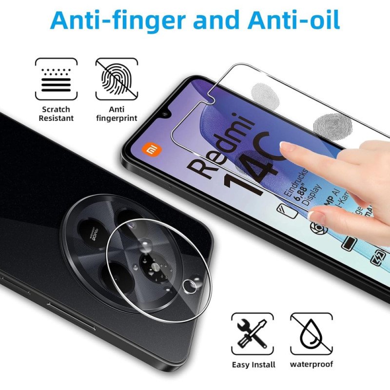 Dubbelt Härdat Glasskärm Och Kameraskydd För Xiaomi Redmi 14c / Poco C75