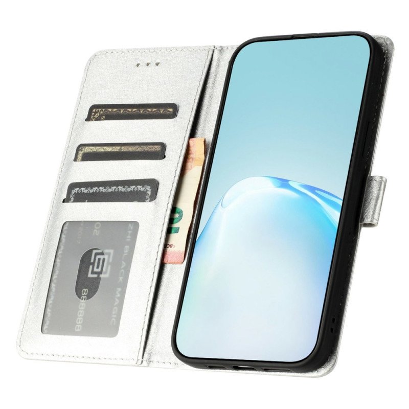 Fodral För Poco C75 Sidenstruktur Med Rem