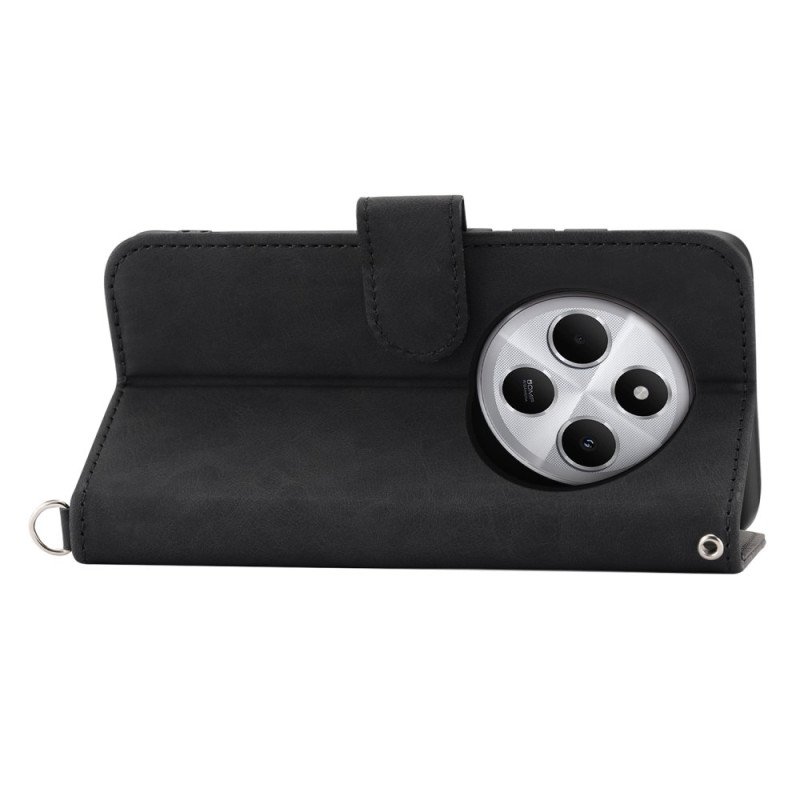 Fodral För Poco C75 Spets I Mockaeffekt Med Rem Och Axelrem