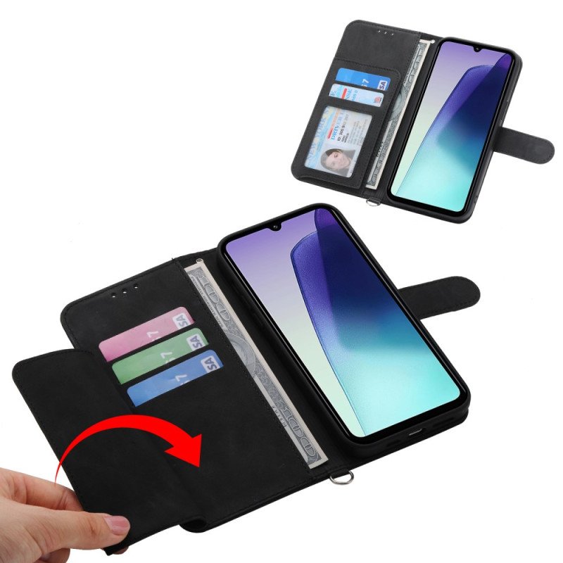 Fodral För Poco C75 Spets I Mockaeffekt Med Rem Och Axelrem