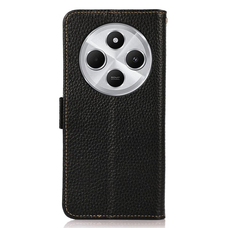 Fodral Poco C75 Litchiläder Rfid-blockerande Khazneh