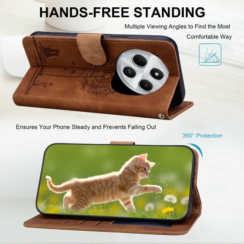 Fodral Poco C75 Maskrosmönster Med Rem