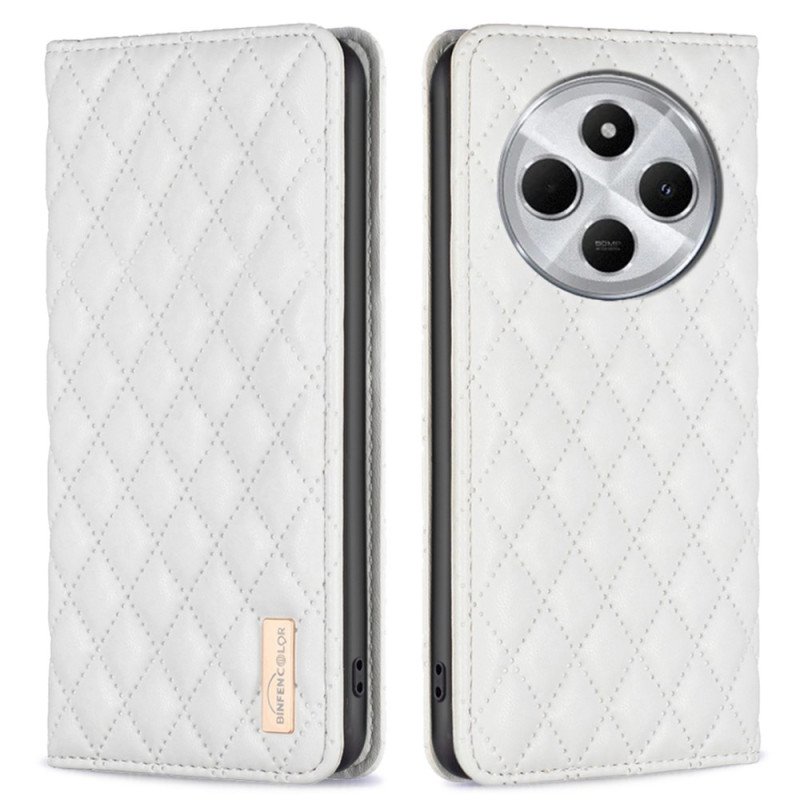 Folio-fodral Poco C75 Quiltad Binfen-färg