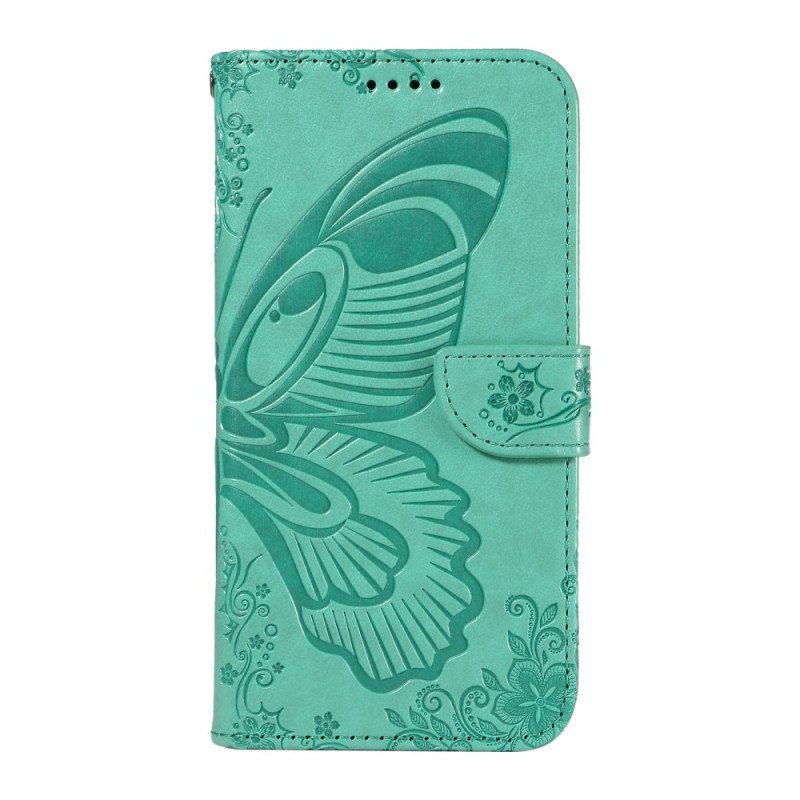 Läderfodral Poco C75 Telefonfodral Grafisk Fjäril