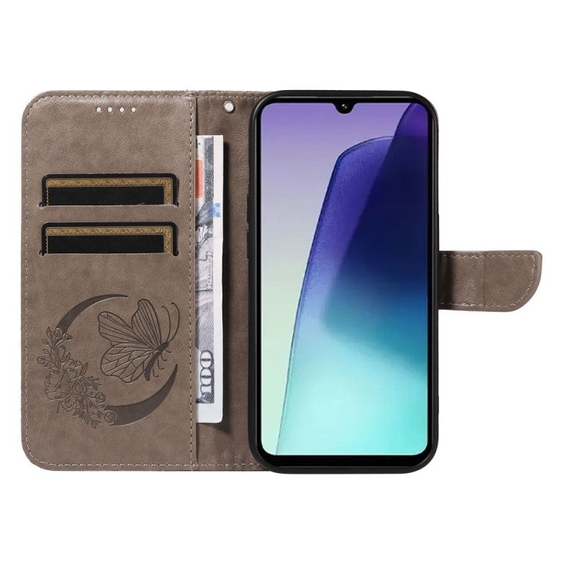 Läderfodral Poco C75 Telefonfodral Grafisk Fjäril