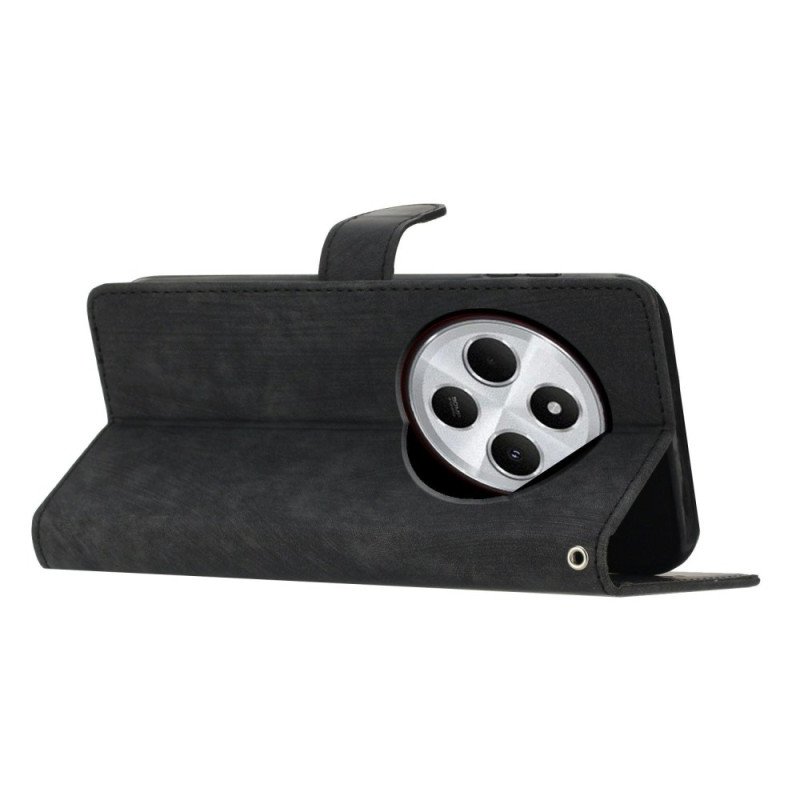 Läderfodral Poco C75 Telefonfodral Mockaeffekt Med Rem