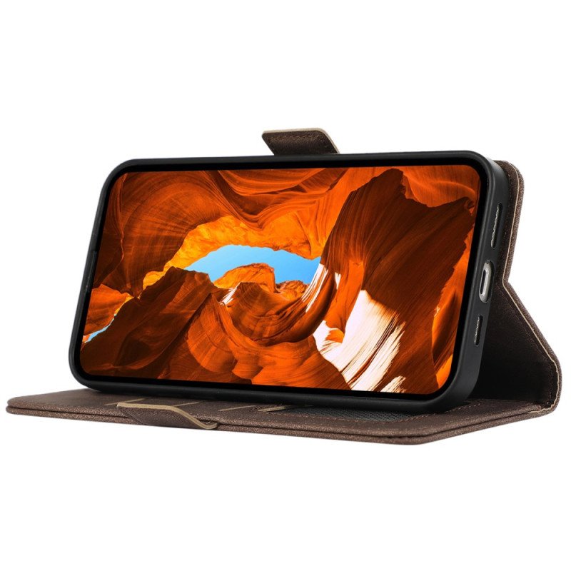 Läderfodral Poco C75 Telefonfodral Vintage Abeel