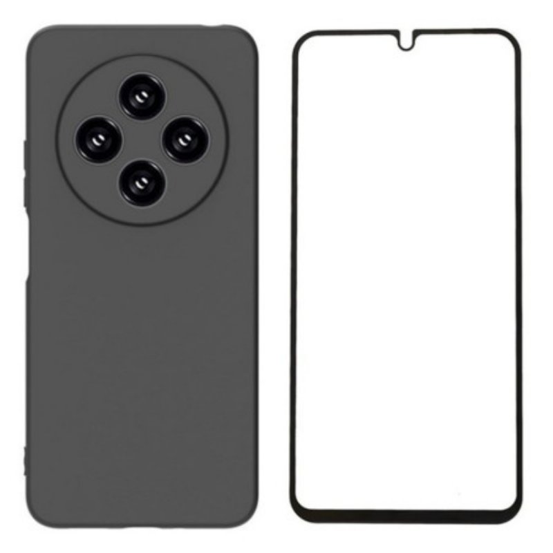 Skal Poco C75 Matt Silikon Med Skärmskydd I Härdat Glas Wanlonfeng