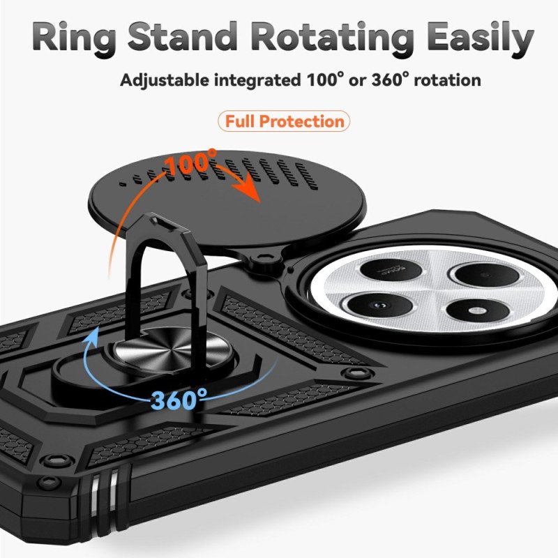 Skal Poco C75 Telefonfodral Kadem Ringhållare Med Blomma Och Strass Och Kameraskydd