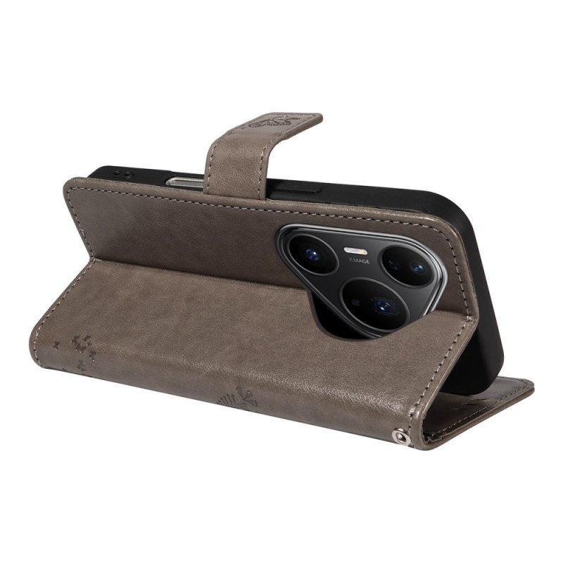 Fodral Huawei Pura 80 Pro Katt- Och Trädmönster