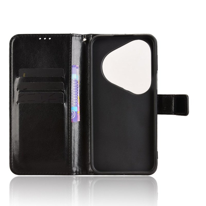 Läderskal Fodral Huawei Pura 80 Pro Flashigt Konstläder