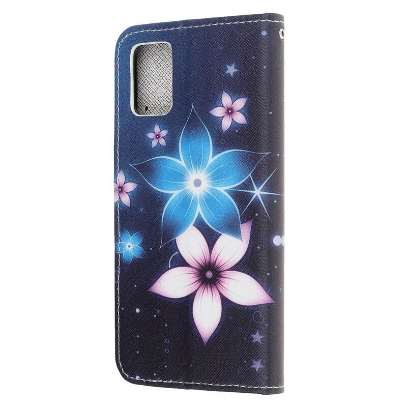 Fodral Samsung Galaxy A41 Med Kedjar Lunar Strap Blommor