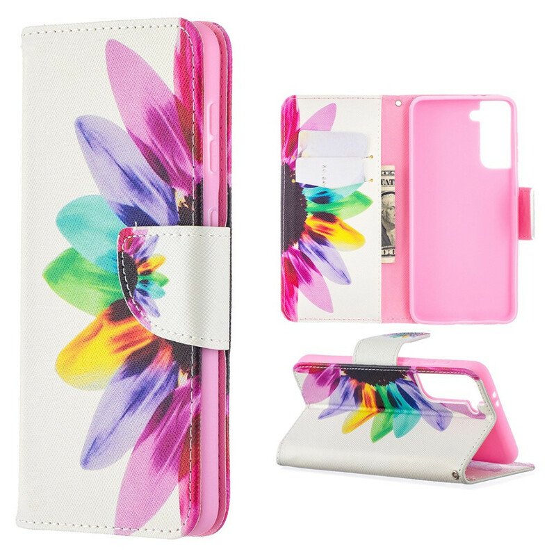 Fodral Samsung Galaxy S21 5G Akvarell Blomma