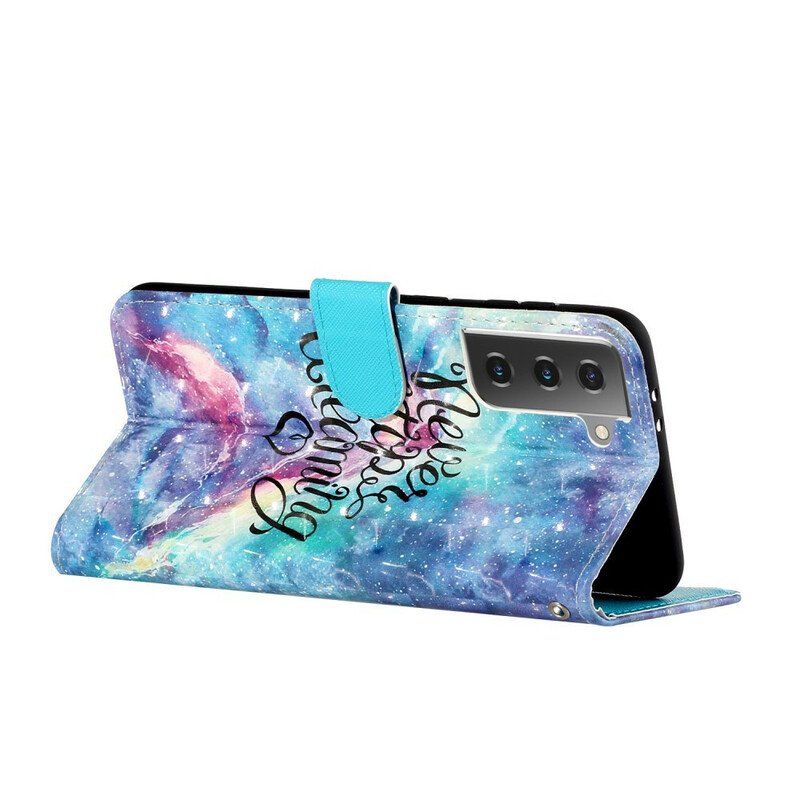 Fodral Samsung Galaxy S21 5G Sluta Aldrig Med Snodd