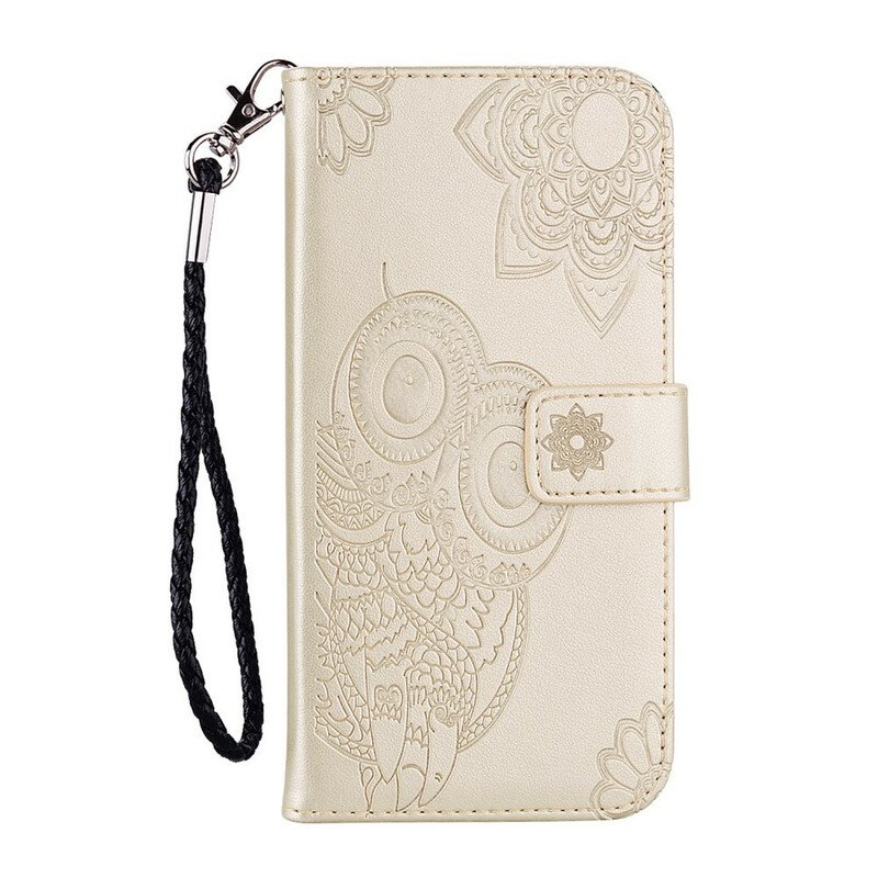 Fodral Samsung Galaxy S21 5G Uggla Mandala Och Lanyard