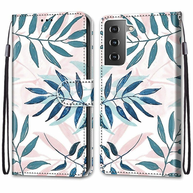 Folio-fodral Samsung Galaxy S21 5G Lövverk I Färg