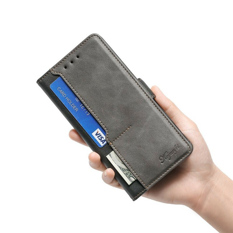 Folio-fodral Samsung Galaxy S21 5G Tvåfärgat Konstläder