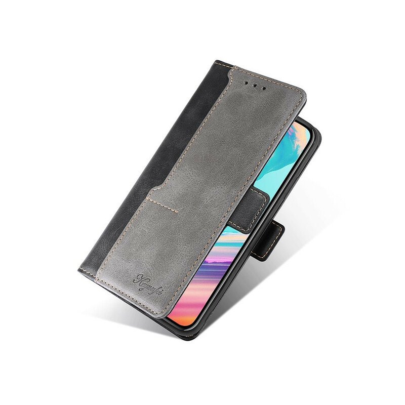 Folio-fodral Samsung Galaxy S21 5G Tvåfärgat Konstläder
